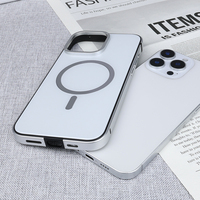 Étui de téléphone magnétique anti-chute transparent avec cadre en métal aluminium pour iPhone 17 Pro Max 17 Plus Air 15/14/13/12/11