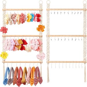Support pour bandeaux, porte-nœuds pour filles, organisateur de bandeaux en macramé, porte-<span class=keywords><strong>accessoires</strong></span> pour cheveux - Product Image 2