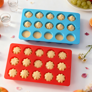 Không dính cấp thực phẩm <span class=keywords><strong>Silicone</strong></span> Muffin Pan khay ráp cupcake bánh khuôn để nướng làm bánh nướng xốp ngon và bánh ngọt - Product Image 3