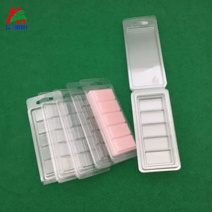 Custom Wax Melt Clamshell Packaging Containers Snap Bar Packaging