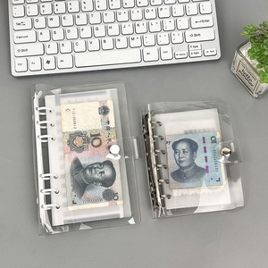 Enveloppes Budget Transparentes Givré à 6 Trous en PP, Reliure Mobile, Personnalisées, <span class=keywords><strong>Organiseur</strong></span> d'Argent A6 <span class=keywords><strong>A7</strong></span> sans Fermeture Éclair pour Espèces - Product Image 5