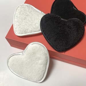 Tampons démaquillants réutilisables en microfibre, forme cœur, ronde, carrée, éponges nettoyantes pour le visage - Product Image 3