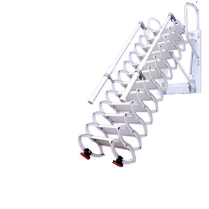 Escalera Retráctil Manual Moderna de Aluminio Industrial Blanca para Interiores y Exteriores, para Edificios de Oficinas, Supermercados/Almacenes - Product Image 5