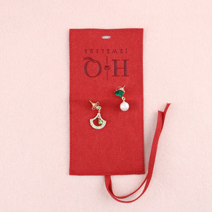 Bolsa de Terciopelo Personalizada para Joyería Pequeña, Bolsa de Microfibra para Empaque de Joyería con Inserto para Pulsera, Collar, Regalo, Alta Calidad, Roja - Product Image 5