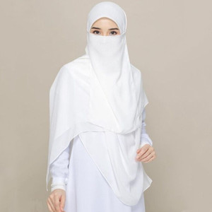 Medio Niqab de mujer islámica Nuevo DISEÑO DE Burka Temporada de primavera Cubierta de Chal Velo musulmán y cubierta facial - Product Image 4