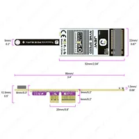 JEYI Kartu Adaptor Flat PCIe 5.0 X1 NVMe 128Gbps Desain Mini Ringkas Tanpa Penghalang GPU M-Key SSD PCIe X1/X4/X8/X16
