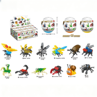 Jouet de construction miniature en capsule pour Halloween et Noël, ensemble de construction DIY à collectionner, plusieurs styles, cadeau éducatif portable
