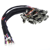 Câble d'ordinateur personnalisé en cuivre étamé avec connecteur DB9 RS232, RJ45, Molex Micro Fit, alimentation, 2-14 broches, gaine PTFE PVC