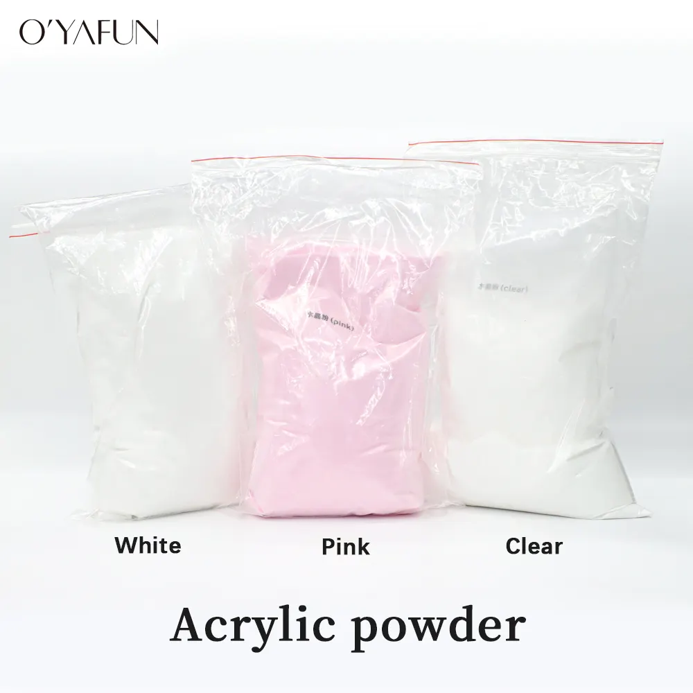 1kg di polvere acrilica rosa all'ingrosso Private Label 3000 colori Clear Nail Salon Professional Care polvere acrilica