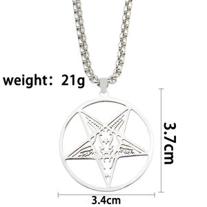 Colliers pendentifs étoile hss, bijoux de couleur argent, à la mode, plusieurs modèles - Product Image 6