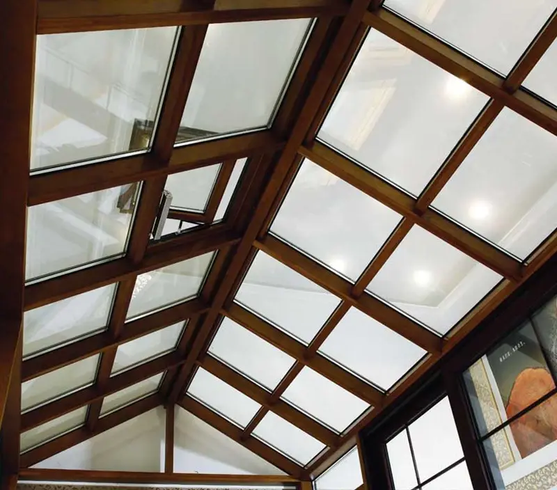 Hurricane Impact Aluminium waterproof double glazed low e glass skylight roof window