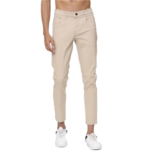 Pantalon chino en coton pour homme sur mesure, coupe slim, style décontracté, baskets blanches MI-07 - Product Image 1