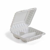 Boîte à lunch de récipient de nourriture à clapet à charnière Portable jetable PP MFPP pour la préparation de repas à emporter Go contenants de nourriture en plastique portables