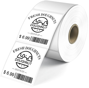 2x2 Inch Direct Thermal Square Labels Core Black Back Perforated Barcode Labels - Product Image 2