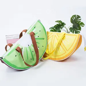 定制保温袋便携式斜跨防水便当袋创意水果西瓜印花午餐袋