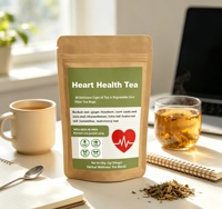 Thé aux herbes pour le bien-être cardiaque, 30 tasses, soutien botanique naturel