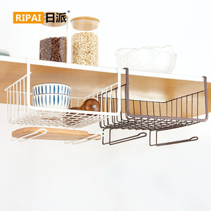 Ripai Under Cabinet Storage <b>Basket</b> Rectangle Wall Mounted Hanging Organizer for Kitchen Desk <b>Shelf</b> - Product Image 1