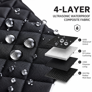<span class=keywords><strong>Housse</strong></span> de siège de <span class=keywords><strong>voiture</strong></span> imperméable pour <span class=keywords><strong>chien</strong></span>, hamac pour siège arrière, protection de siège pour animaux de compagnie résistante aux rayures avec rabats latéraux pour voitures, SUV, camions - Product Image 6