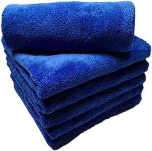 Serviette de nettoyage en microfibre carrée sans bords, super absorbante, séchage rapide, 550 g/m², poils longs et courts, pour lavage de voiture - Product Image 1