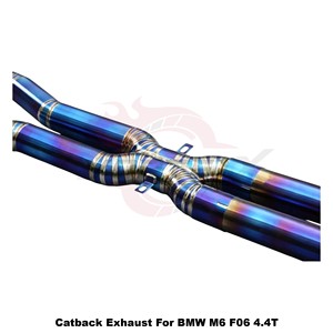 Système d'échappement en titane Vortex Performance compatible avec BMW M6 F06 4.4T 2011-2016, silencieux de tuning Catback avec soupape à vide bleue - Product Image 4