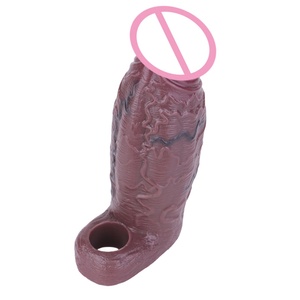 Funda Extensora de Pene Negra SXXY para Hombre, Alargamiento, Retraso de la Eyaculación, Juguetes Sexuales para Hombres, Extensor en 5 Tamaños, Venta al Por Mayor - Product Image 3