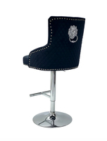 Tabouret de bar moderne de luxe à hauteur réglable heurtoir de lion en velours chaise de comptoir haut pied salle à manger hôtel fête événement club bar île
