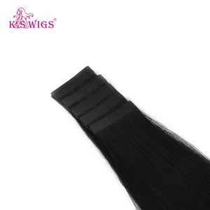 Extensiones de cabello con cinta adhesiva K.SWIGS Premium Double Drawn, 100% cabello humano virgen Remy, puntas gruesas, uso natural y cómodo. - Product Image 6