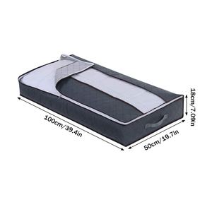 Customized 90L Breathable Non-Woven PVC Underbed Storage <b>Set</b> for Clothes Blankets Eco-Friendly Durable Modern Design - Product Image 5