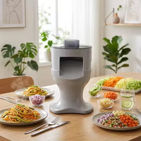 4 In 1 Draagbare Multifunctionele Elektrische Chinese Fruit En Groente Julienne Kubus Cutter Hakselmachine Set