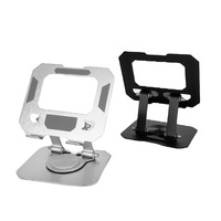 Ergonomique 360 °   Support d'ordinateur portable rotatif 17 pouces, réglable en hauteur, portable, en aluminium, avec refroidissement, pliable