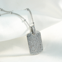 Collier ras du cou en acier inoxydable plaqué or avec pendentif lettre carrée, accessoires de bijoux délicats, vente en gros