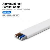 Câble plat isolé en PVC à 2 conducteurs en aluminium BLVVB 300/500V pour le câblage agricole et l'éclairage