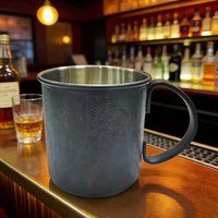 Mug à bière, à eau, à lait, à thé, en acier inoxydable, gravé en gros, motif Moscou
