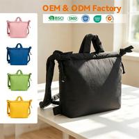Sac fourre-tout léger et matelassé pour femme, en nylon imperméable, avec bandoulière amovible, sac de travail quotidien