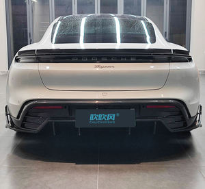 Vendita diretta dalla fabbrica paraurti per auto in fibra di carbonio a secco diffusore con labbro posteriore splitter per Porsche Taycan/Cross Turismo - Product Image 6