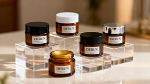 5G 15G 30G Chất Lượng Cao Mỹ Phẩm <span class=keywords><strong>Container</strong></span> Mặt Kem Chai Lọ Thủy Tinh Mắt Kem Chai Jar Với Vàng Capwith Nhựa Màu Đen Nắp - Product Image 3