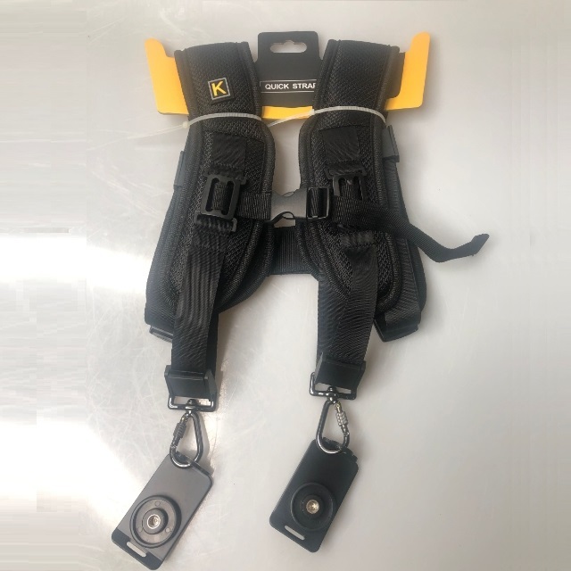 New Double Camera Shoulder Strap Neck Support for 2 Cameras Accessories Nylon Black Sling Belt Strap Woven Straps for Dslr