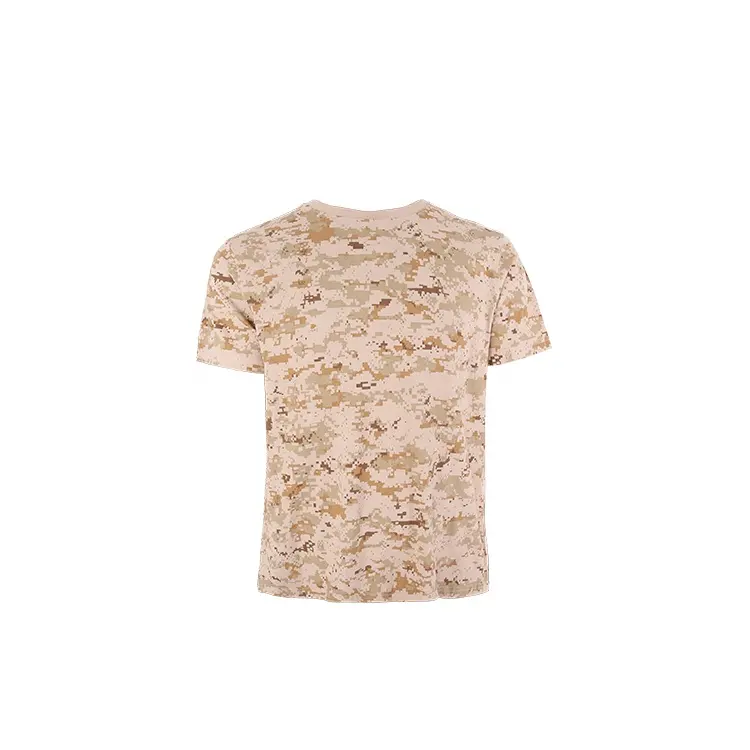 KMS Custom Wholesale Camouflage T Shirt High Quality Woodland Style 100% Cotton Short Sleeve Tactical T-shirt
