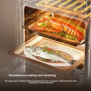 <span class=keywords><strong>Four</strong></span> à vapeur intégré, <span class=keywords><strong>four</strong></span> à convection double, grande capacité 80L, usage domestique, écran tactile, 3000W - Product Image 5