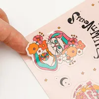 Autocollants en vinyle imperméables mignons avec logo DM Wholesale, impression d'étiquettes, fabricant d'autocollants personnalisés