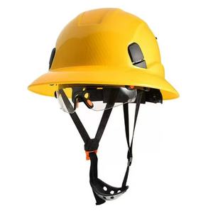 EN/ANSI Certified Industrial Hard Hat Full Brim <b>Safety</b> <b>Helmet</b> with Carbon Fiber Visors Full Circle Brim Made From HDPE ABS - Product Image 5