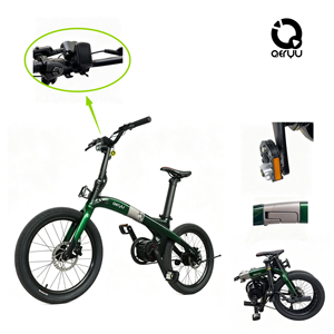 Vélo électrique pliable de ville 20 pouces avec écran sur le guidon et feu arrière, vélo de banlieue - Product Image 1