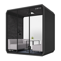 Système de ventilation de cabine insonorisée modulaire avec cabine téléphonique de meubles Système de numérisation de conteneurs de cabine insonorisée de réunion