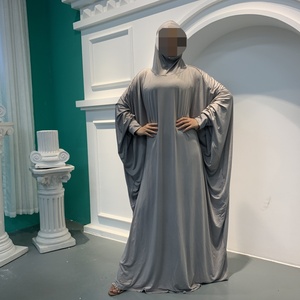 On Sale Bat Sleeve Hoodie <b>Long</b> Robe Abaya <b>for</b> Muslim Women Ramadan 6198# - Product Image 3
