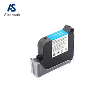 Cartouche d'encre solvant premium Aisomark 25,4 mm compatible, encre à séchage rapide, TIJ, mousse thermique, usage industriel, alimentation USB, flexible