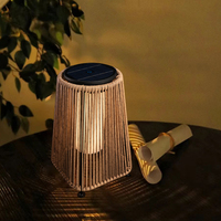 Lampe solaire d'extérieur pour patio, jardin, cour arrière, éclairage LED solaire pour terrasse, éclairage de pelouse rétro en verre tressé pour Noël