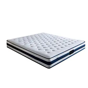 Custom Factory Full Size Foam Pocket Spring Hotel Bed Mattress In A Box Design Luxury Hotel Natural