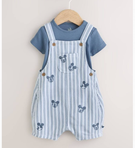 OEM ODM Pantalones <span class=keywords><strong>Cortos</strong></span> con Tirantes para Bebé, Diseño Casual con Estampado de <span class=keywords><strong>Mickey</strong></span> Mouse, Pantalones con Tirantes Personalizados para Niño - Product Image 3