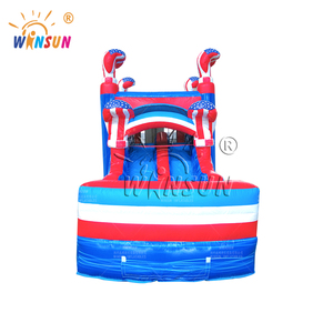 Casa Inflable con Forma <span class=keywords><strong>de</strong></span> Bandera <span class=keywords><strong>de</strong></span> EE. UU. con Tobogán Doble y Soplador, Perfecta para la Celebración del Día Nacional - Product Image 5
