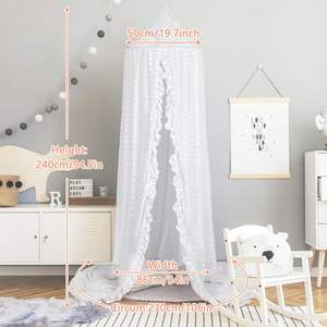Mosquitero para Cuna Grande Personalizado de Fábrica de Ropa de Cama Infantil, Mosquitero Blanco para Niñas y Niños, Decoración para Sala de Lectura Infantil - Product Image 5